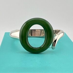 RARE Tiffany & Co. Green Jade Sevillana Bracelet Sterling Silver 🦚